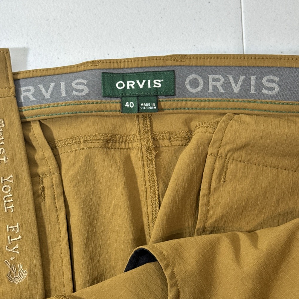 Orvis Jackson Quick Dry 8" Shorts Mens 40 Khaki Tan UPF 50 Hiking Fishing NWOT - Picture 6 of 16